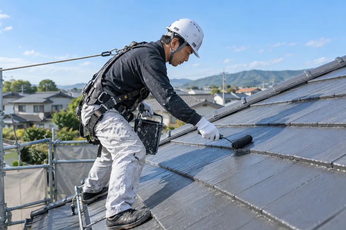 防水・シーリング工事を終えた住宅